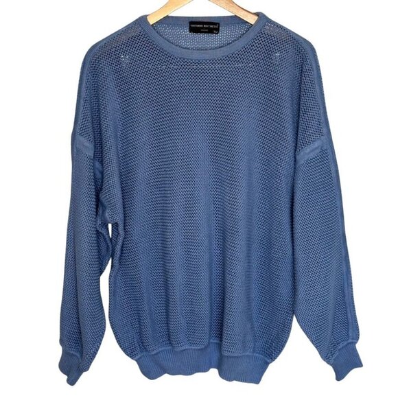 Vittorio Rocchetti Other - Vittorio Rocchetti Blue Knit Sweater Long Sleeve Pullover Sz XL Made in USA